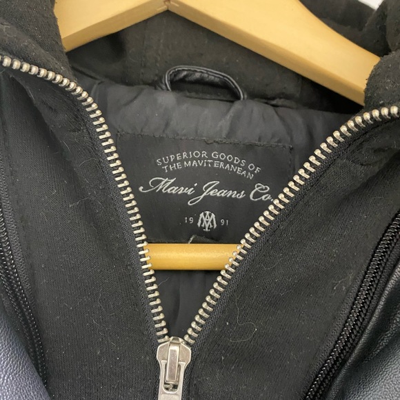 Mavi Faux Leather jacket with Removable hood - Picture 3 of 4